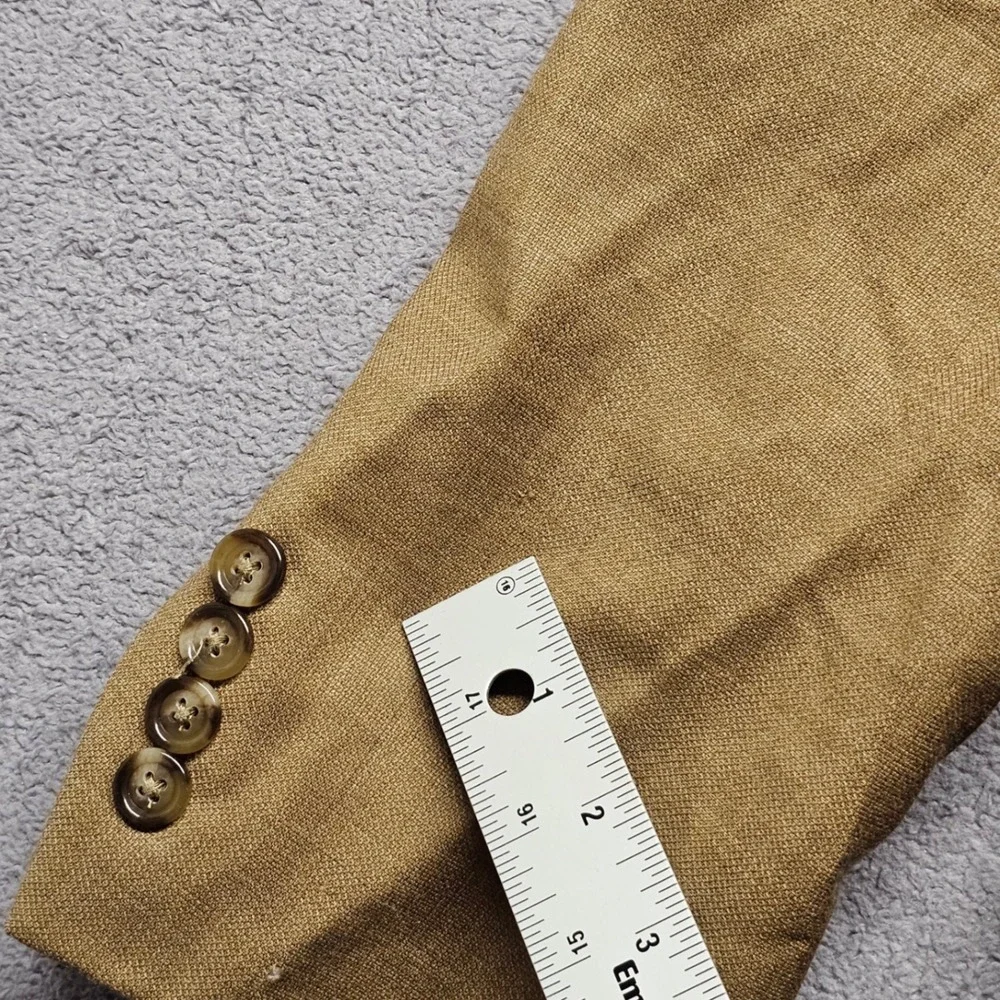 Jos. A. Bank Blazer Jacket Mens 44S Brown Lined Tailored Fit Single Breasted